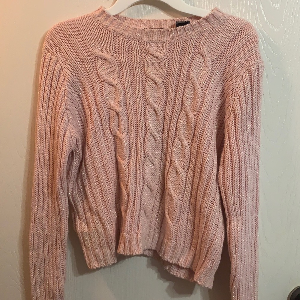 Knitted pink sweater